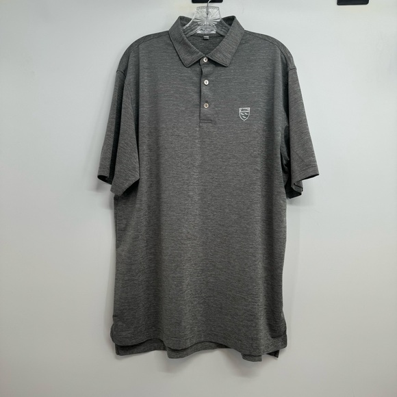 Peter Millar Summer Comfort Polo Shirt Men’s L Gray  Golf - Picture 1 of 7